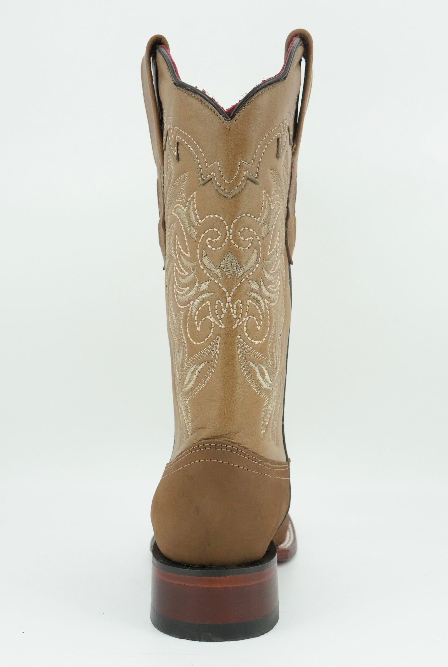 Los Altos Women's Nobuck Taupe Wide Square Toe Boot