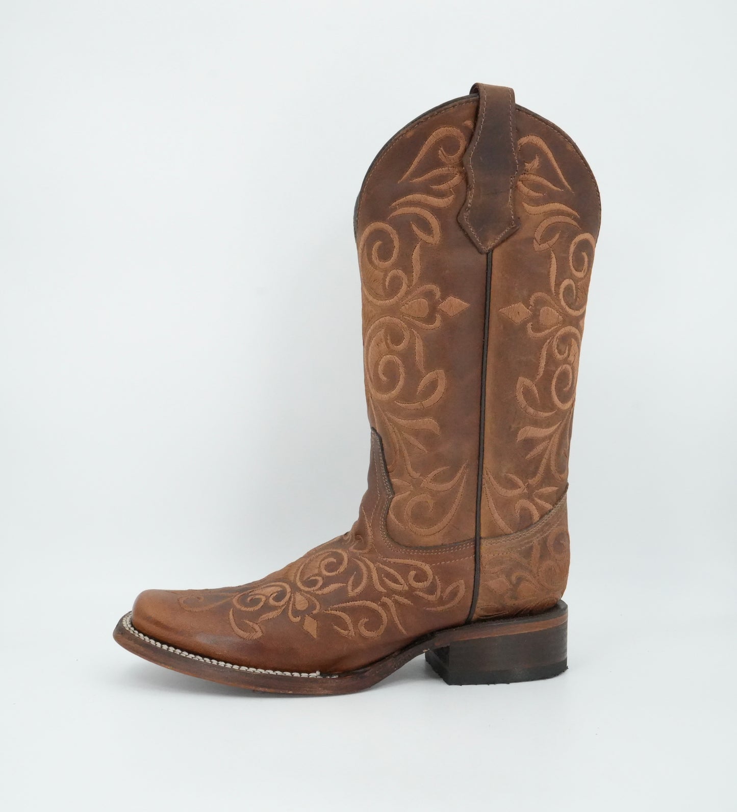 Circle G Women’s Honey Embroidered Semi Square Toe Boot