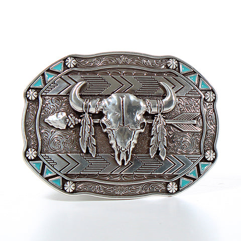 Nocona Belt Co. Tribal Bullhead Buckle