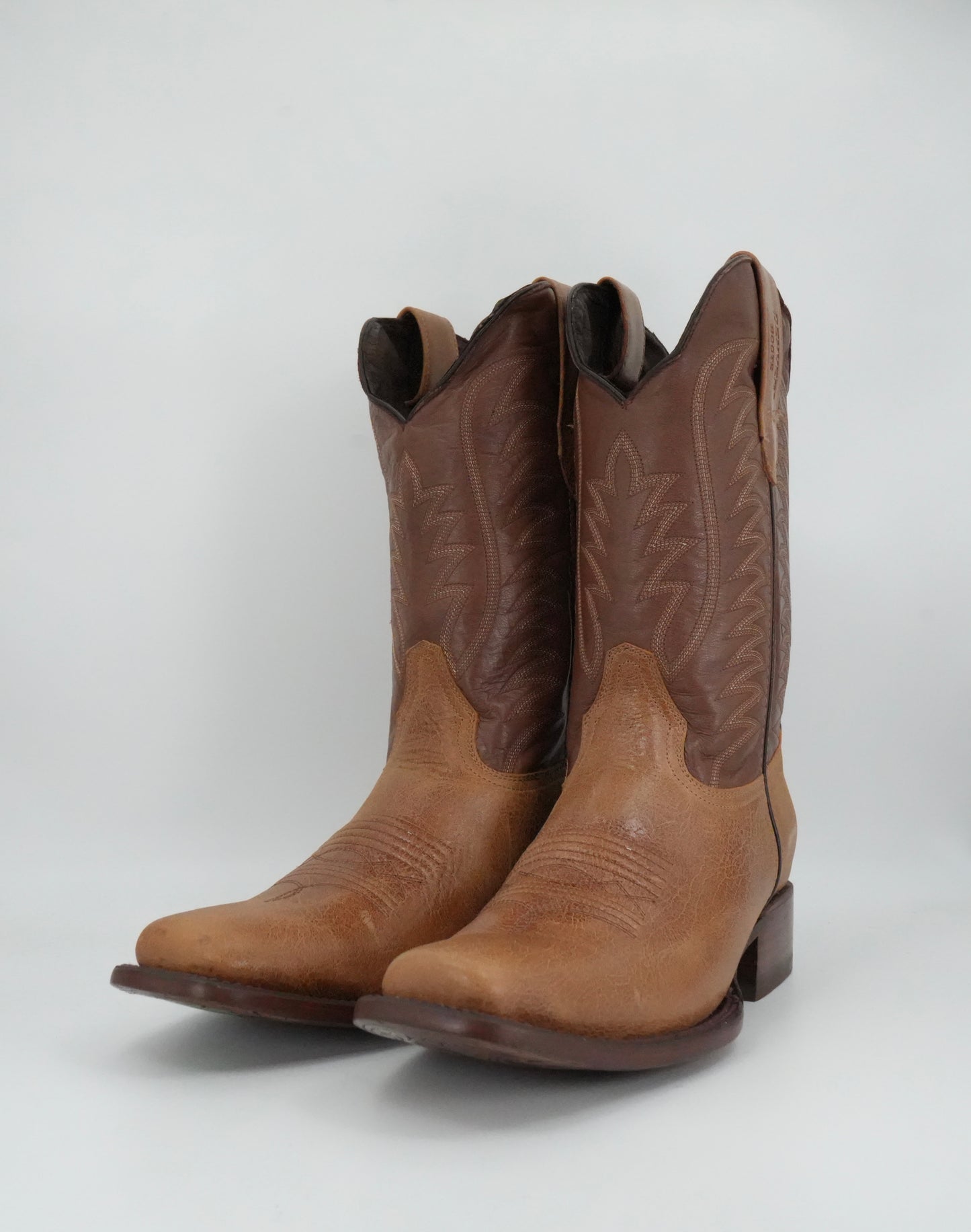 Denver Boots Men's Tan Leather Semi Square Toe Boot