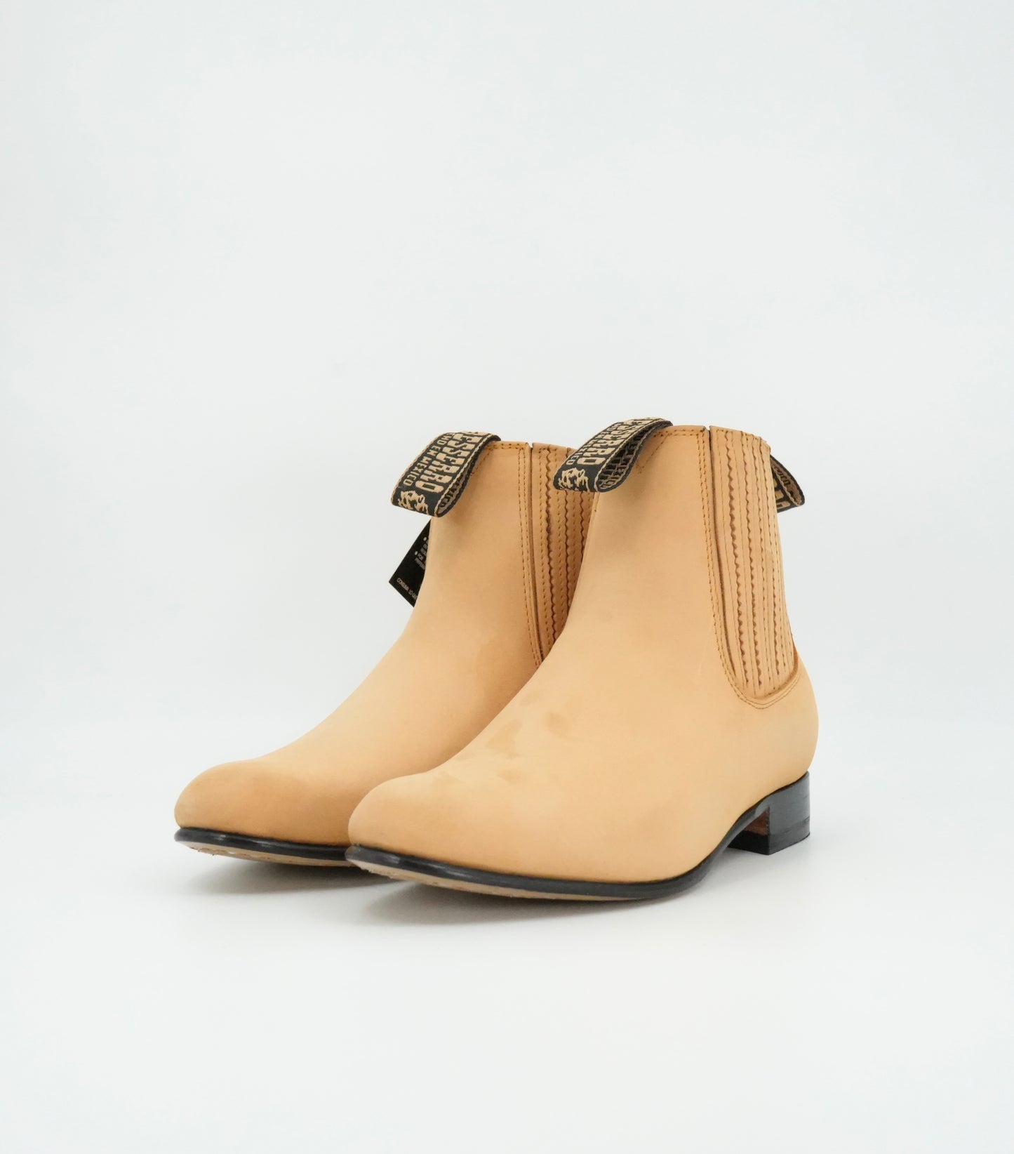 Besserro Kid's Nobuck Charro Short Boot - Honey