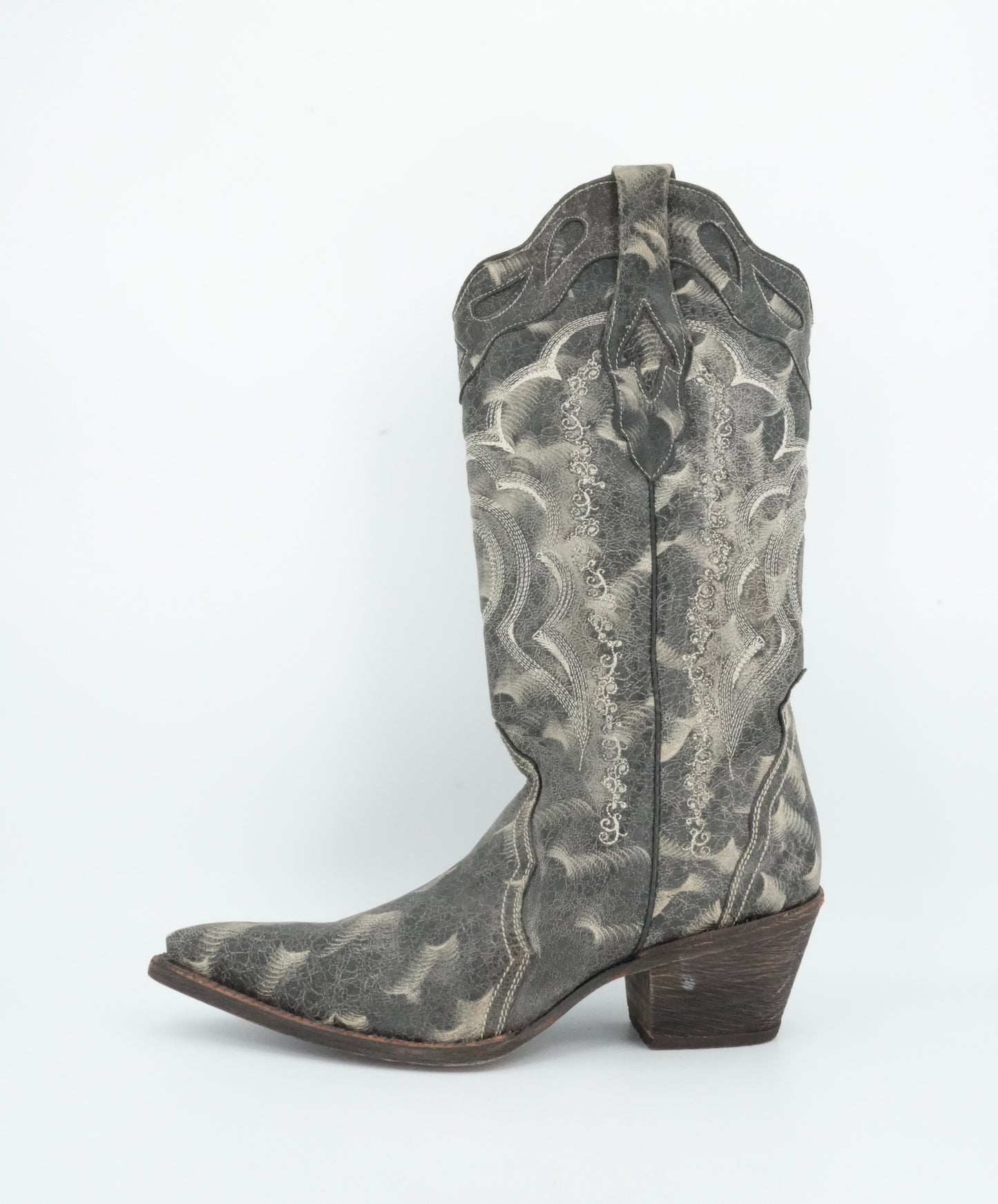 Frida Cuadra Women's Pointed Toe Grey Boot
