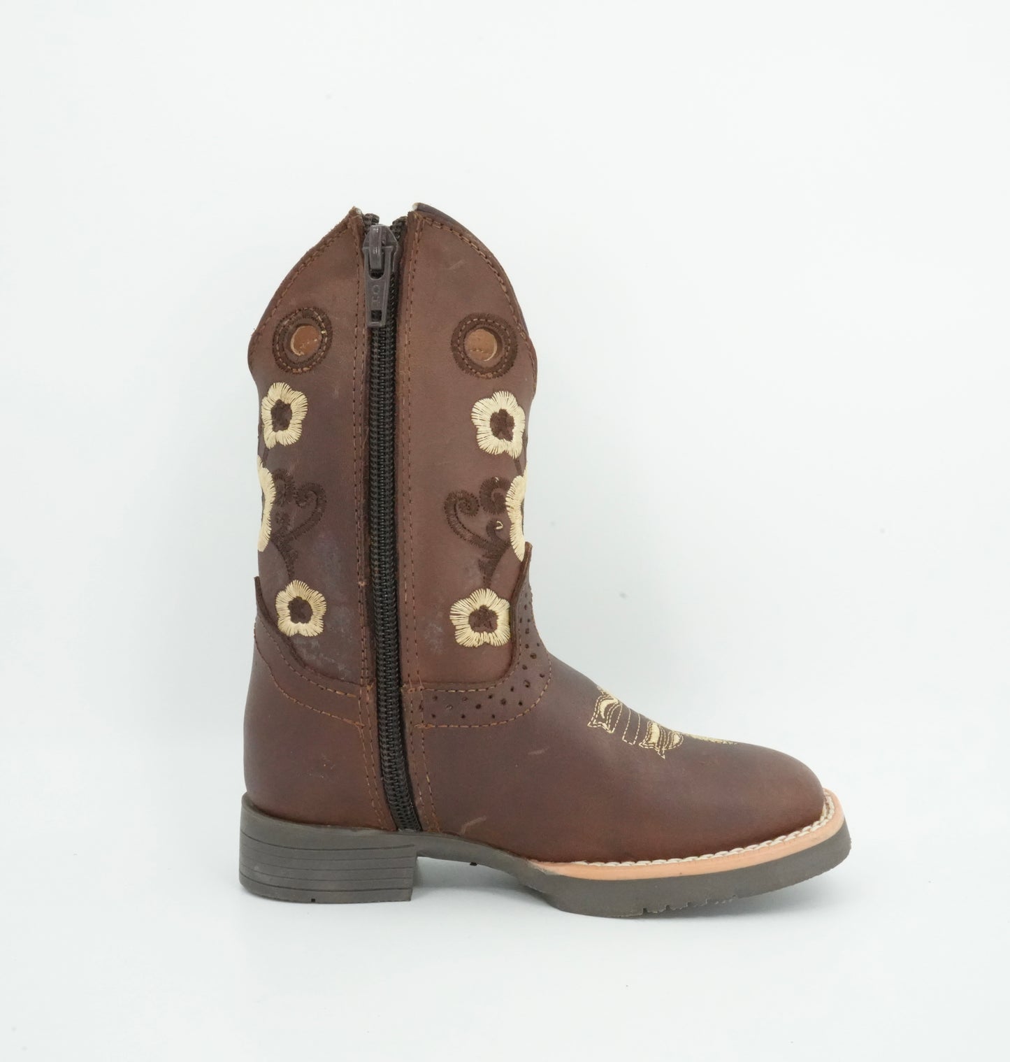 Black Stone Kid's Crazy Brown Flowers Boots