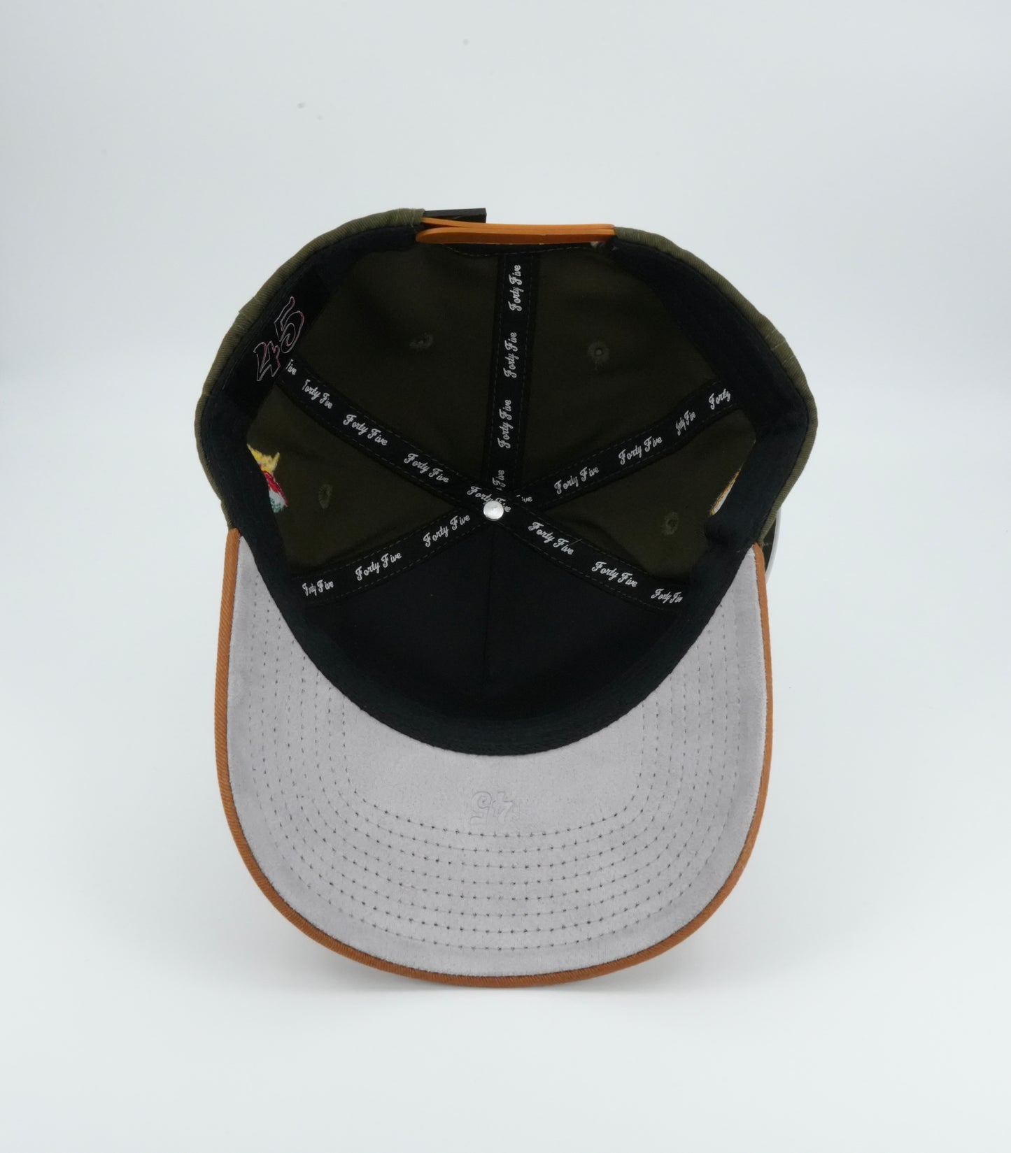 45 Cursive Trucker Cap Olive-Brown