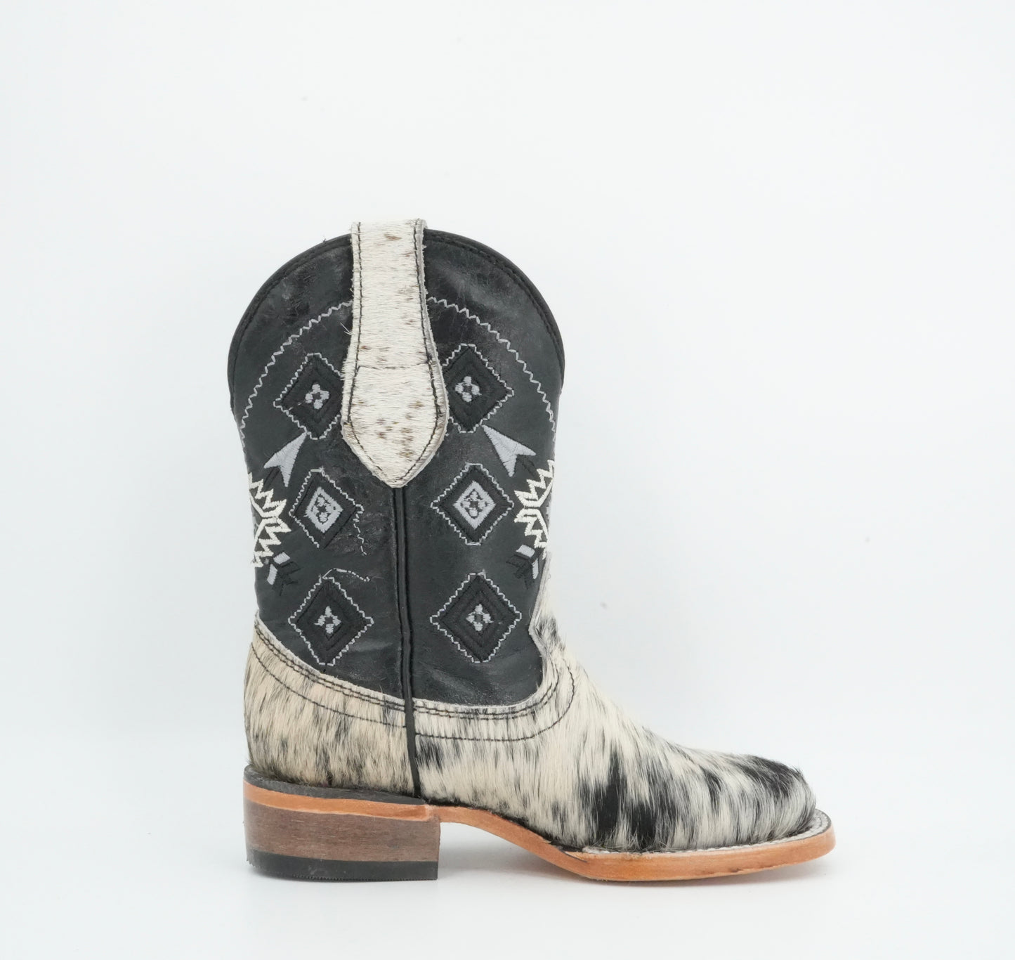 Rock'em Kid's Cow Hair White/Black Boots Size: 10 US / 17 MEX  *AS SEEN ON IMAGE*