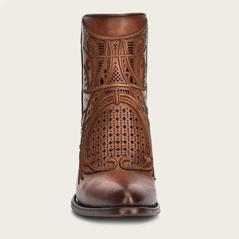 Cuadra Women's Western Honey Embroided Bovine Leather Bootie