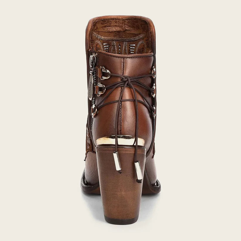 Cuadra Women's Western Honey Embroided Bovine Leather Bootie
