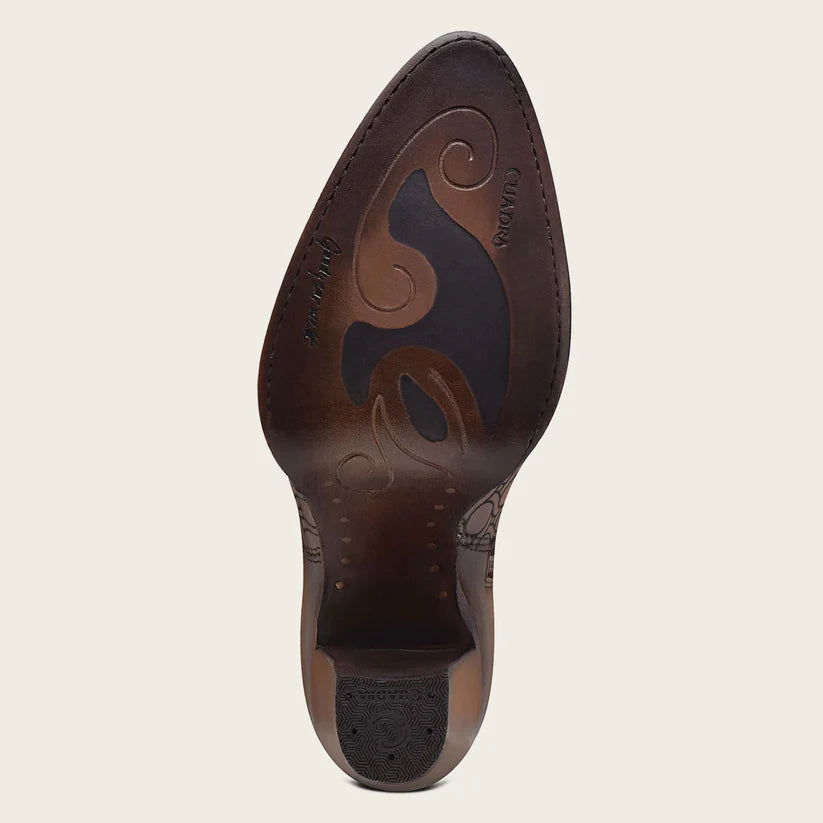 Cuadra Women's Handwoven Brown Leather Bootie