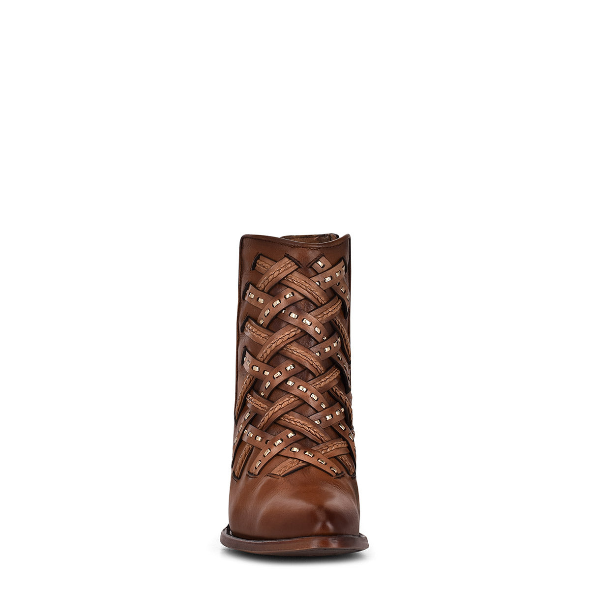 Cuadra Women's Brown Woven Leather Bootie