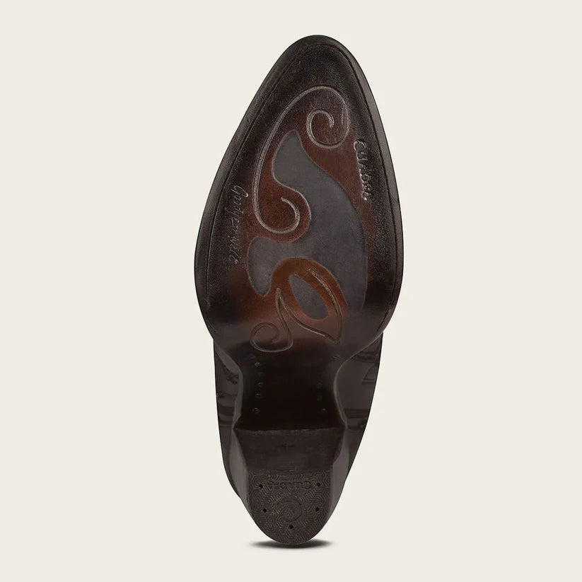 Cuadra Women's Hand Painted Embroided Brown Leather Boot