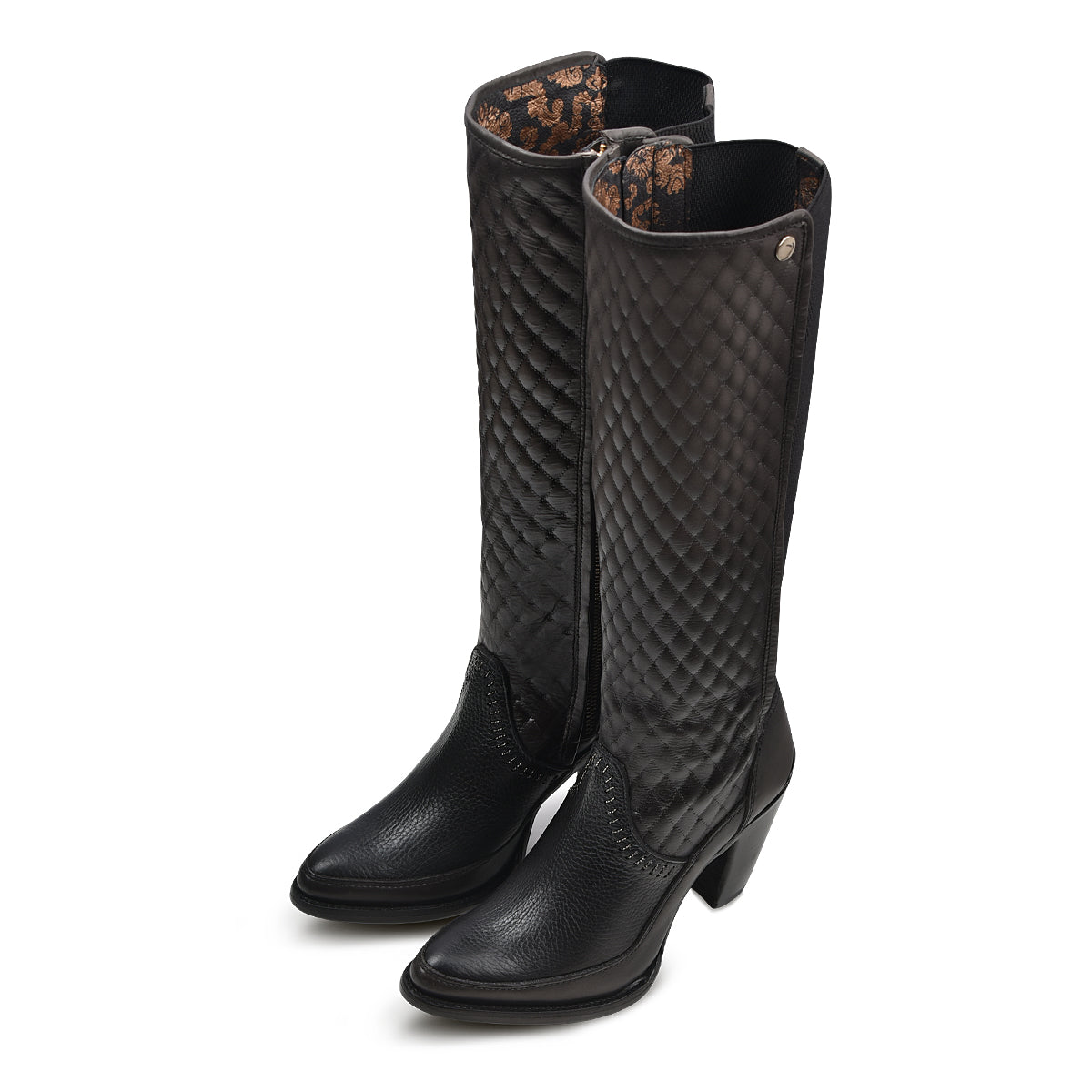 Cuadra Women's Santana Black Embroided Leather Boot