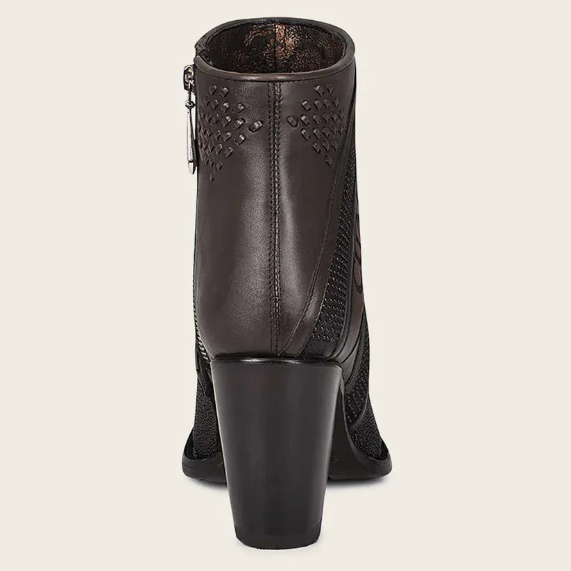 Cuadra Women's Black Genuine Stingray Leather Bootie