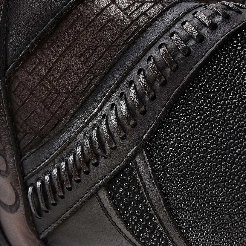 Cuadra Women's Black Genuine Stingray Leather Bootie