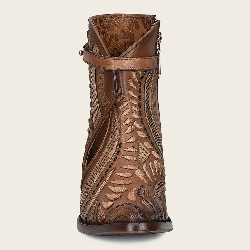 Cuadra Women's Embroided Maple Leather Bootie