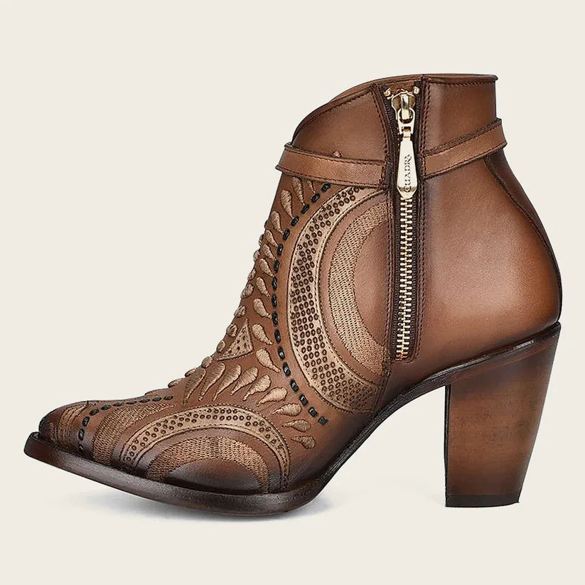 Cuadra Women's Embroided Maple Leather Bootie