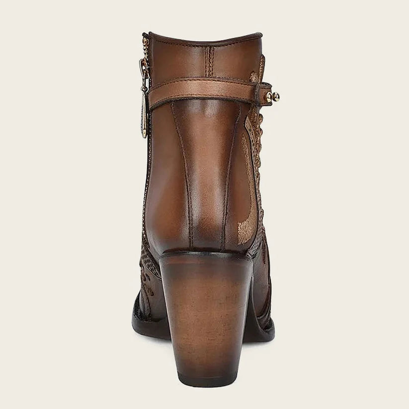 Cuadra Women's Embroided Maple Leather Bootie