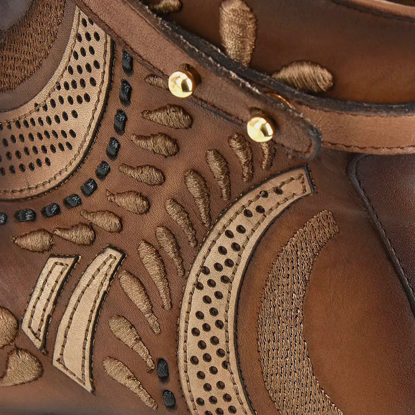 Cuadra Women's Embroided Maple Leather Bootie