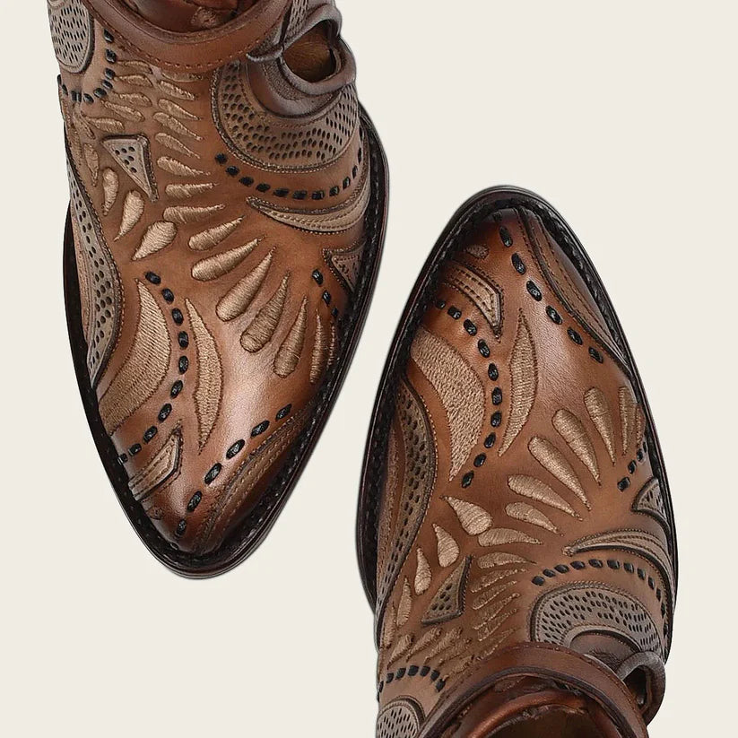Cuadra Women's Embroided Maple Leather Bootie