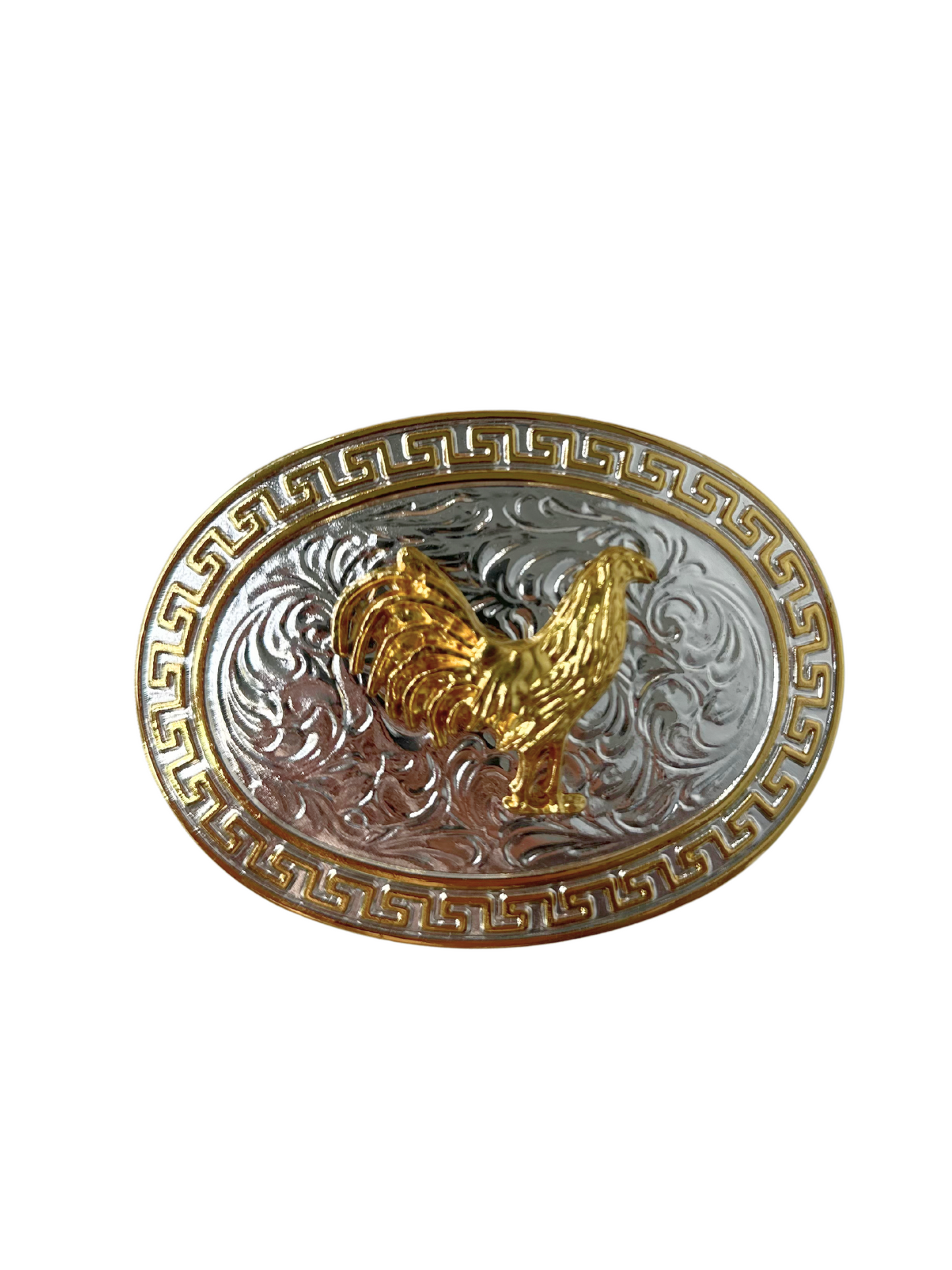 Rooster Buckle - Silver/Gold