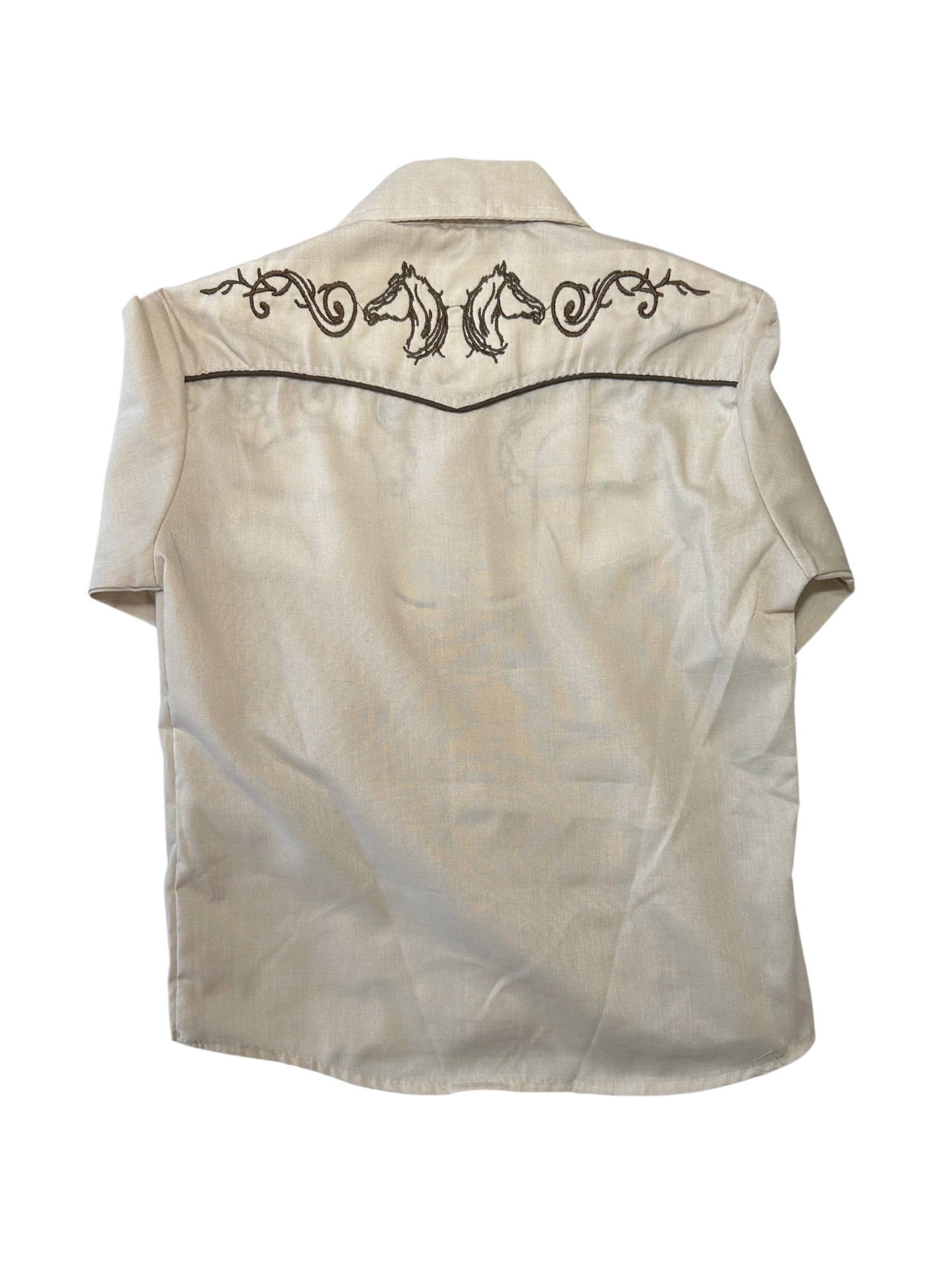 Boy's Horse Charro Shirt - Tan