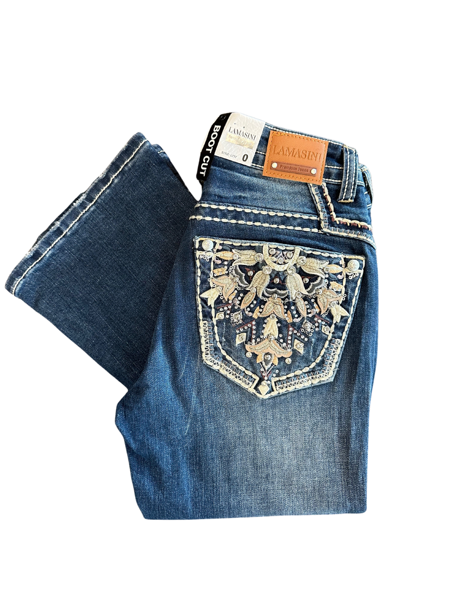 Lamasini Tulip Bling Pocket Bootcut Jean