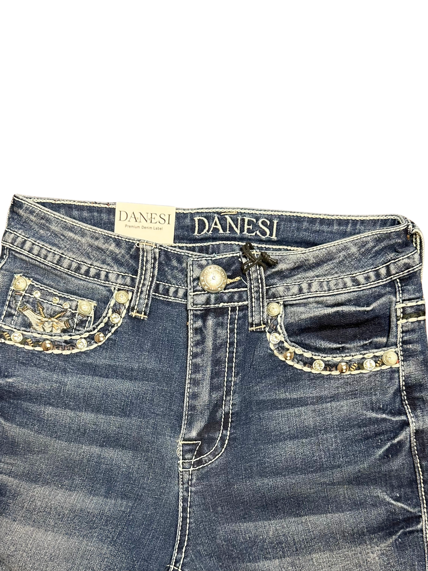 Danesi Bullhead Bling Pocket Bootcut Jean