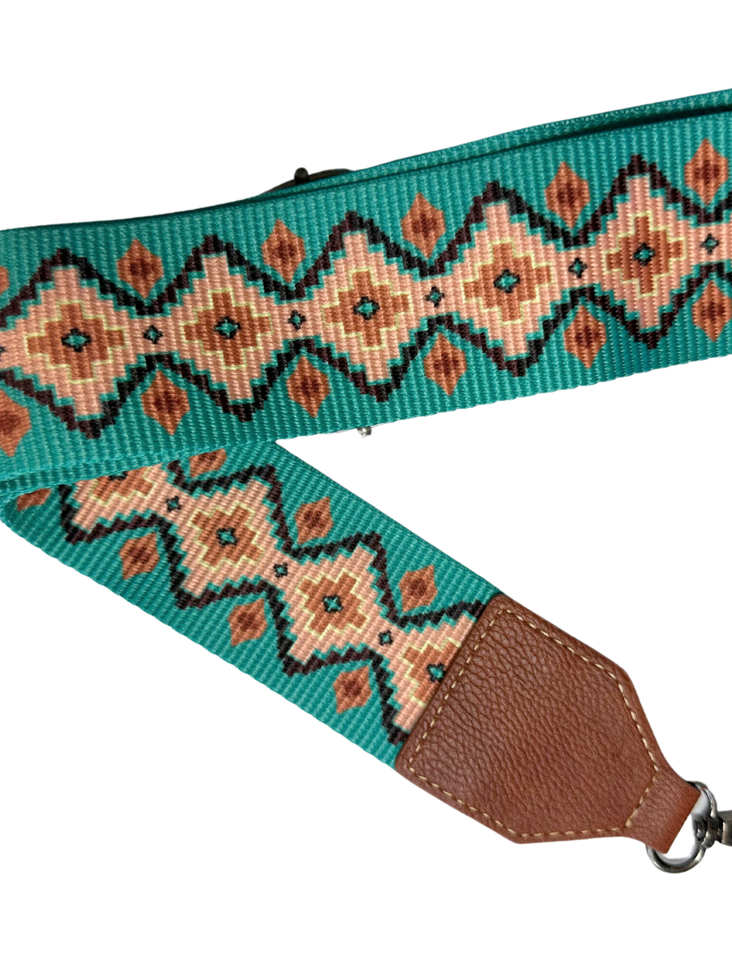 Wrangler Southwestern Print Small Canvas Tote/Crossbody - Turquoise