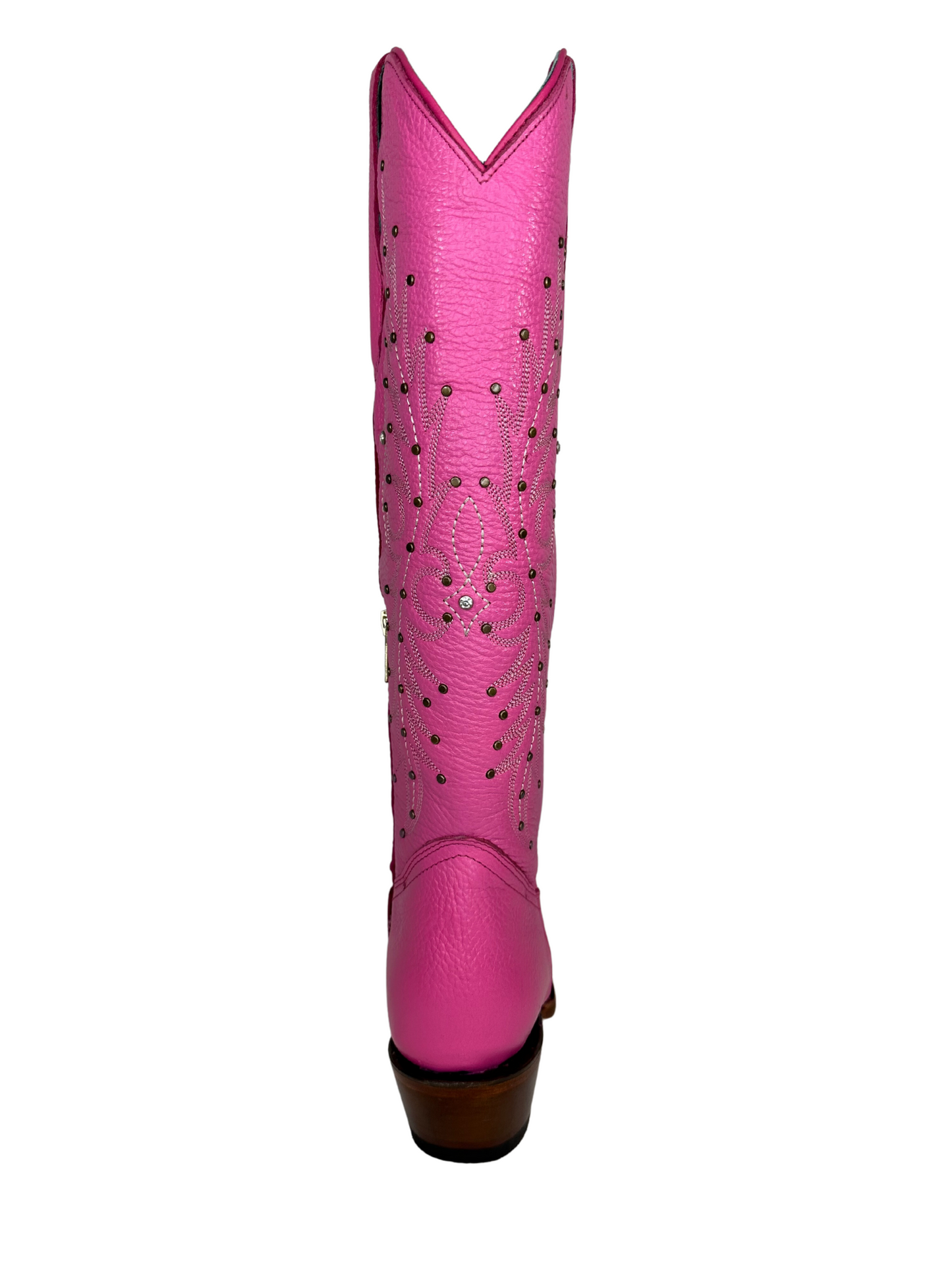 Quincy Barbie Pink Tall Leather Boot