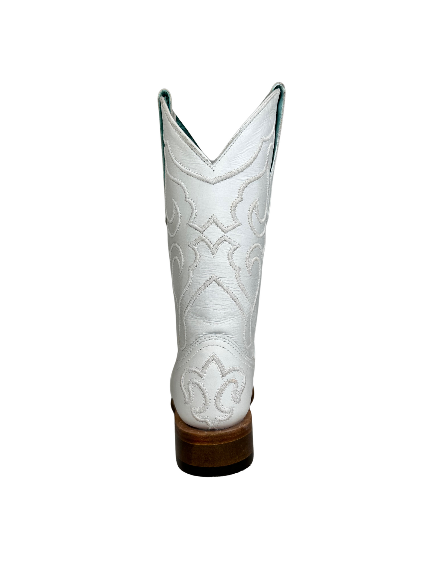 Corral Women's White Leather Embroided Square Toe Boot
