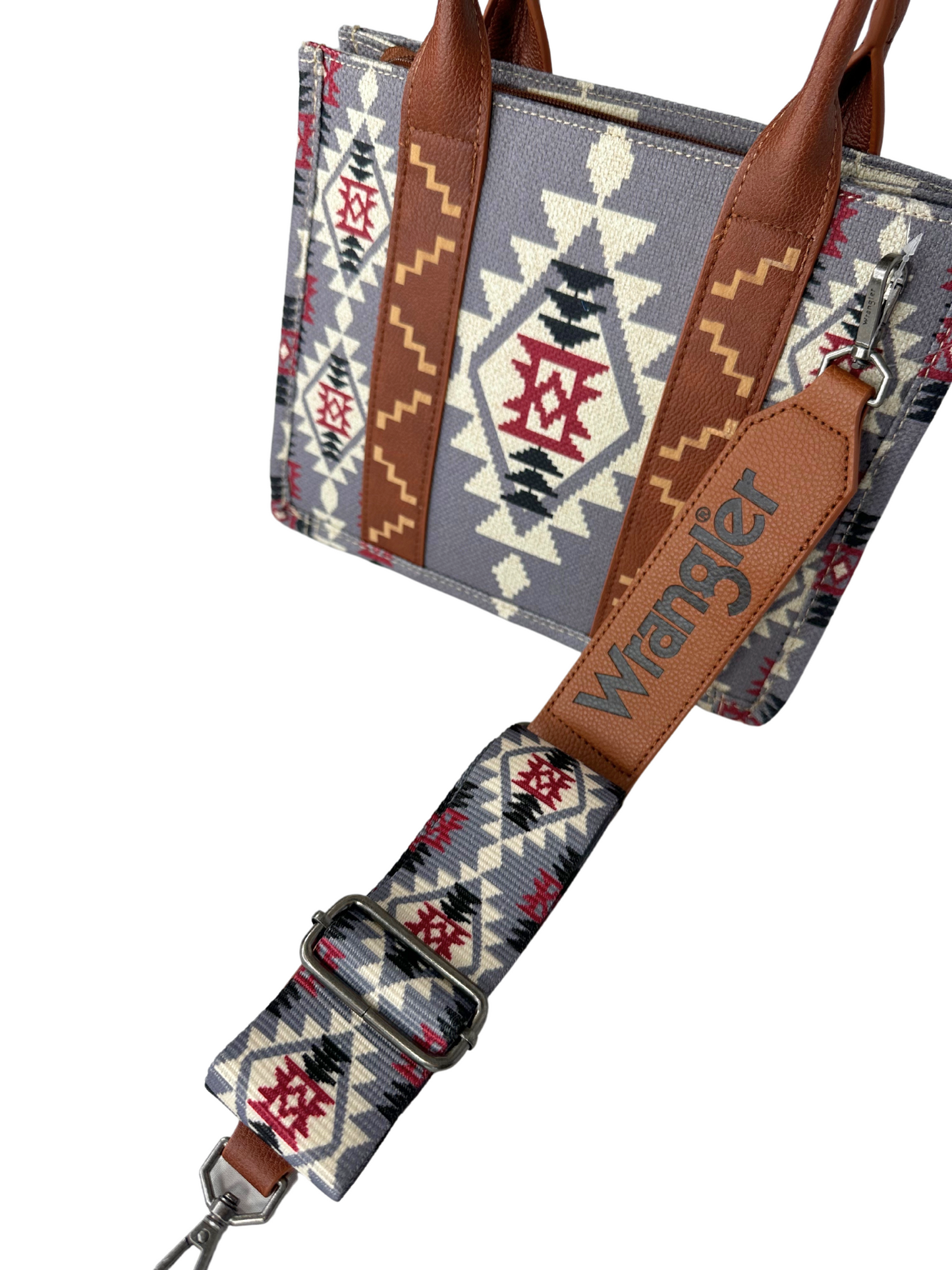 Wrangler Southwestern Print Small Canvas Tote/Crossbody - Lavender