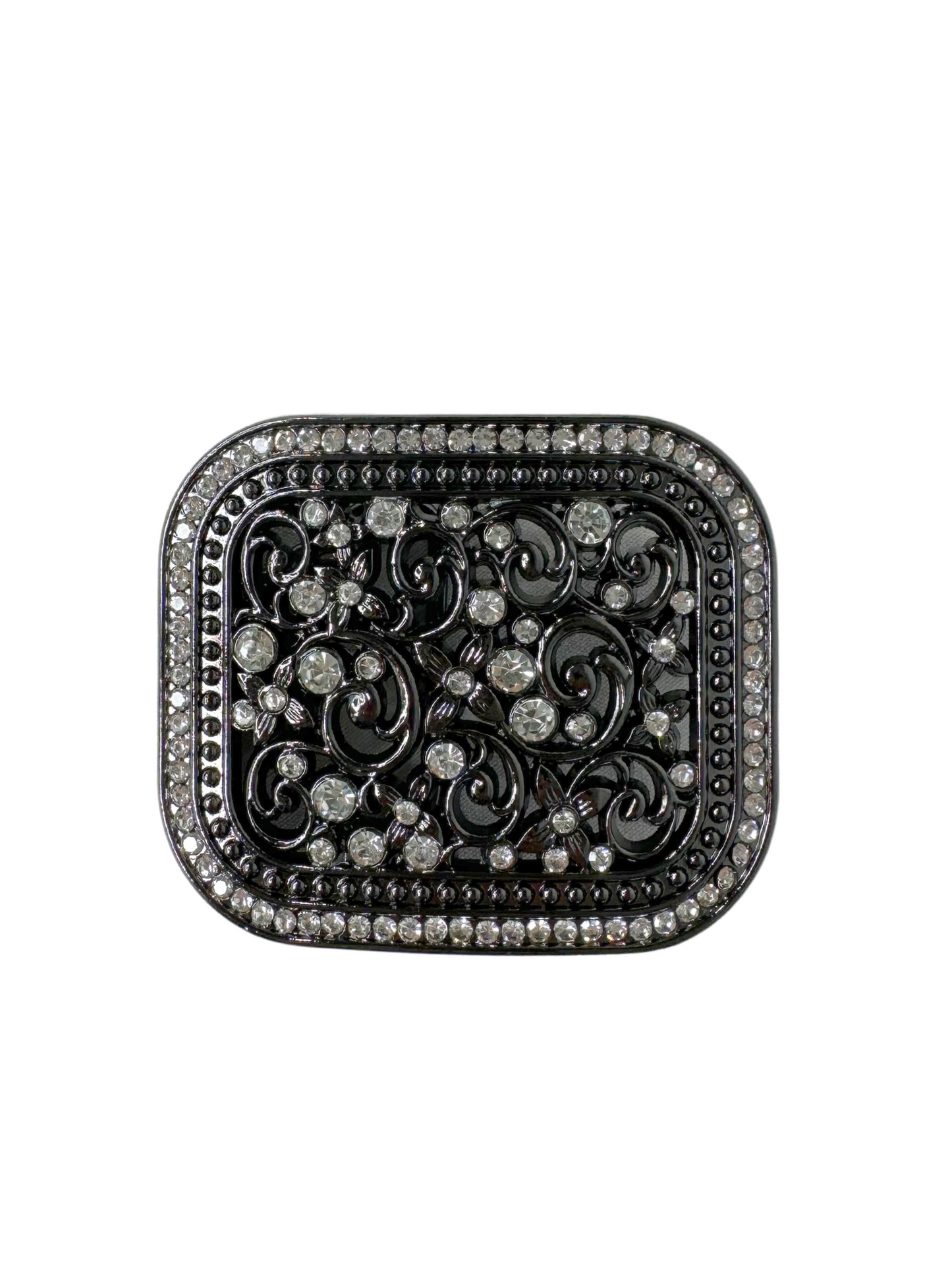 Black Rhinestone Buckle