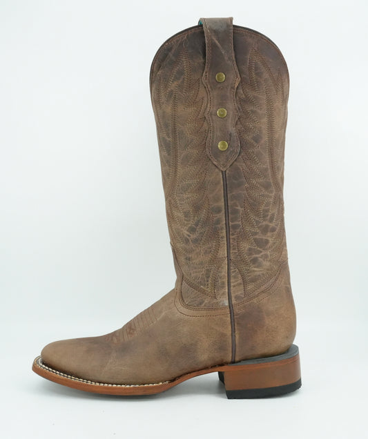 Quincy Women's Old Crazy Tabacco Wide Square Toe Boot