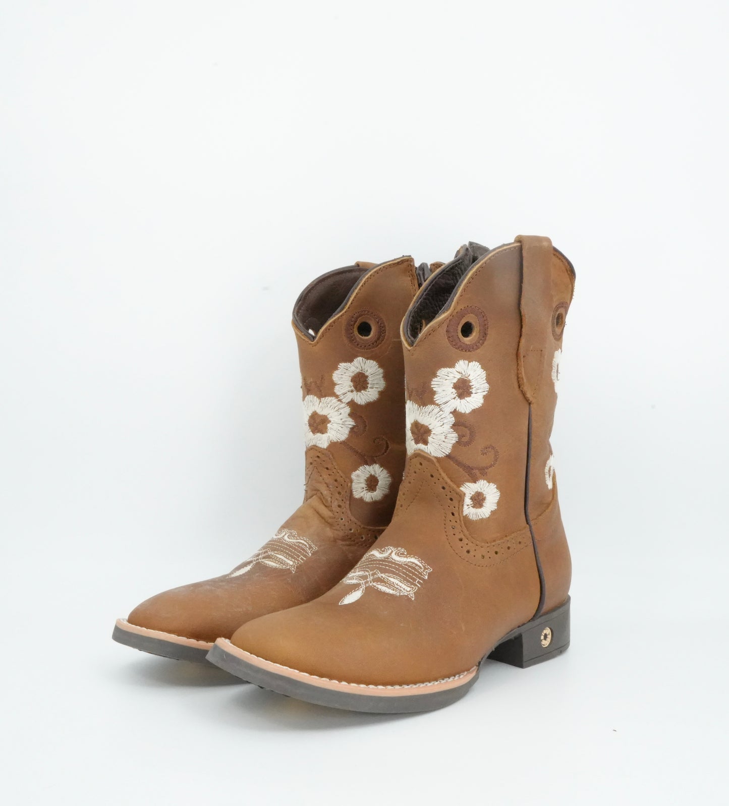 Black Stone Kid’s Crazy Tan Flowers Boot