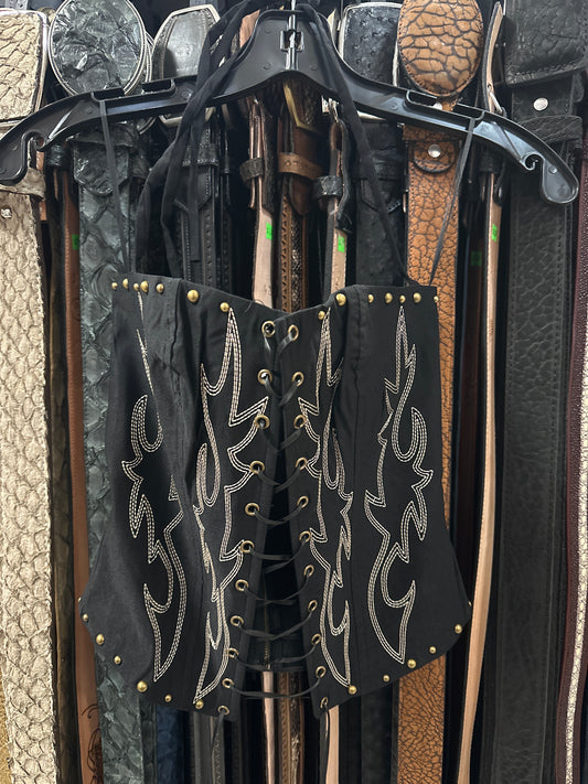 Women's Raelynn Embroidered Western Corset Top - Black