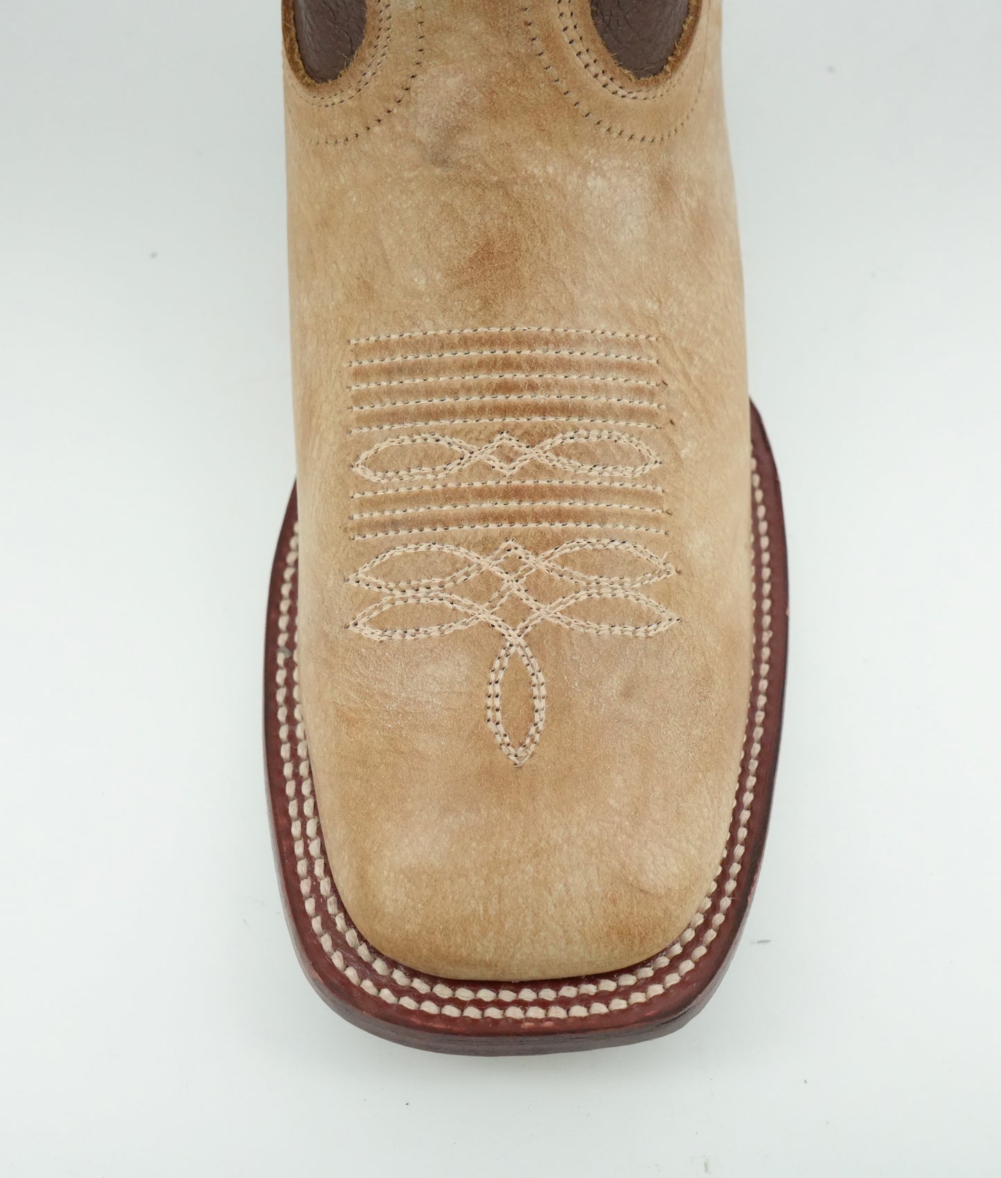Los Altos Women's Honey Genuine Leather Wide Square Boot