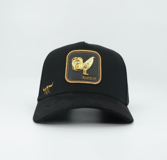 The King Ranch Rooster Patch Cap - Black