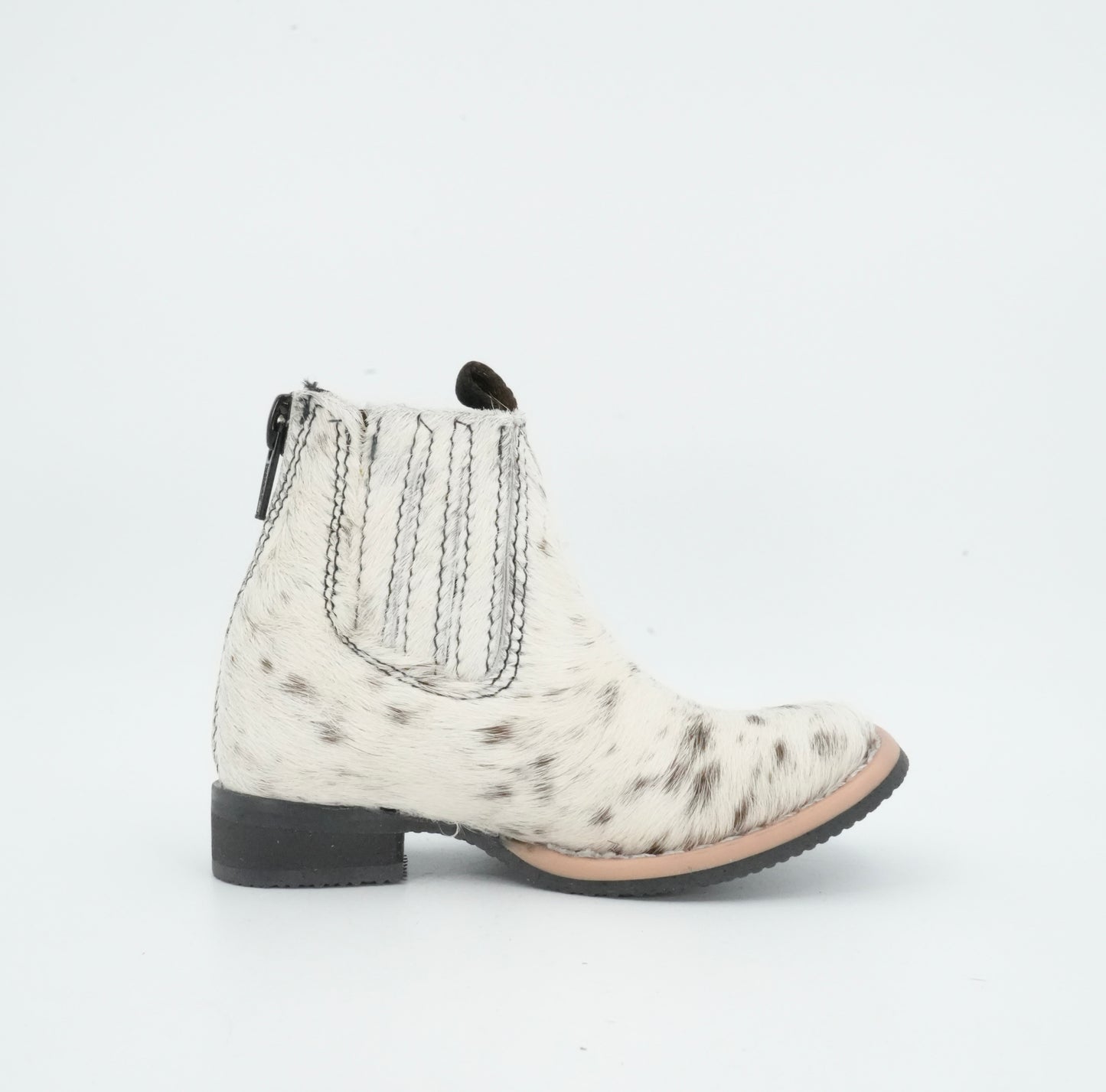 Padua Toddler Cow Hair White/Black Short Boot Size: 6C *AS SEEN ON IMAGE*