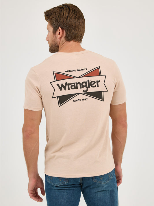Wrangler Men's Back Graphic Tan T-Shirt