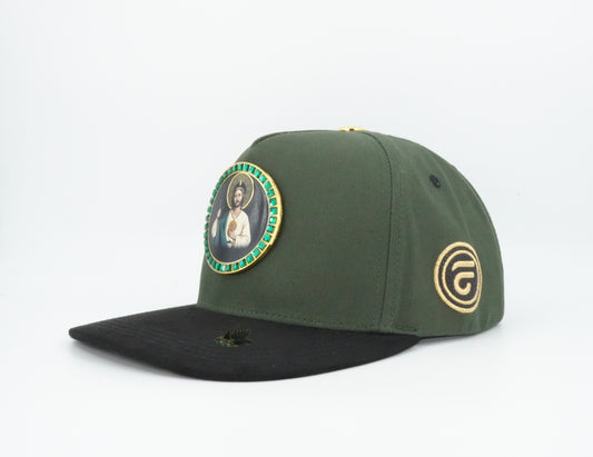 LA Office Hats San Juditas Green And Black Cap