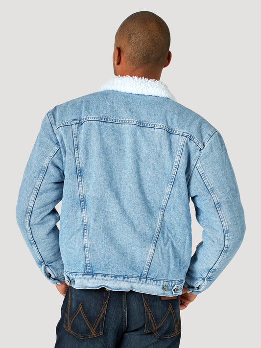 Wrangler Light Denim Western Sherpa Jacket