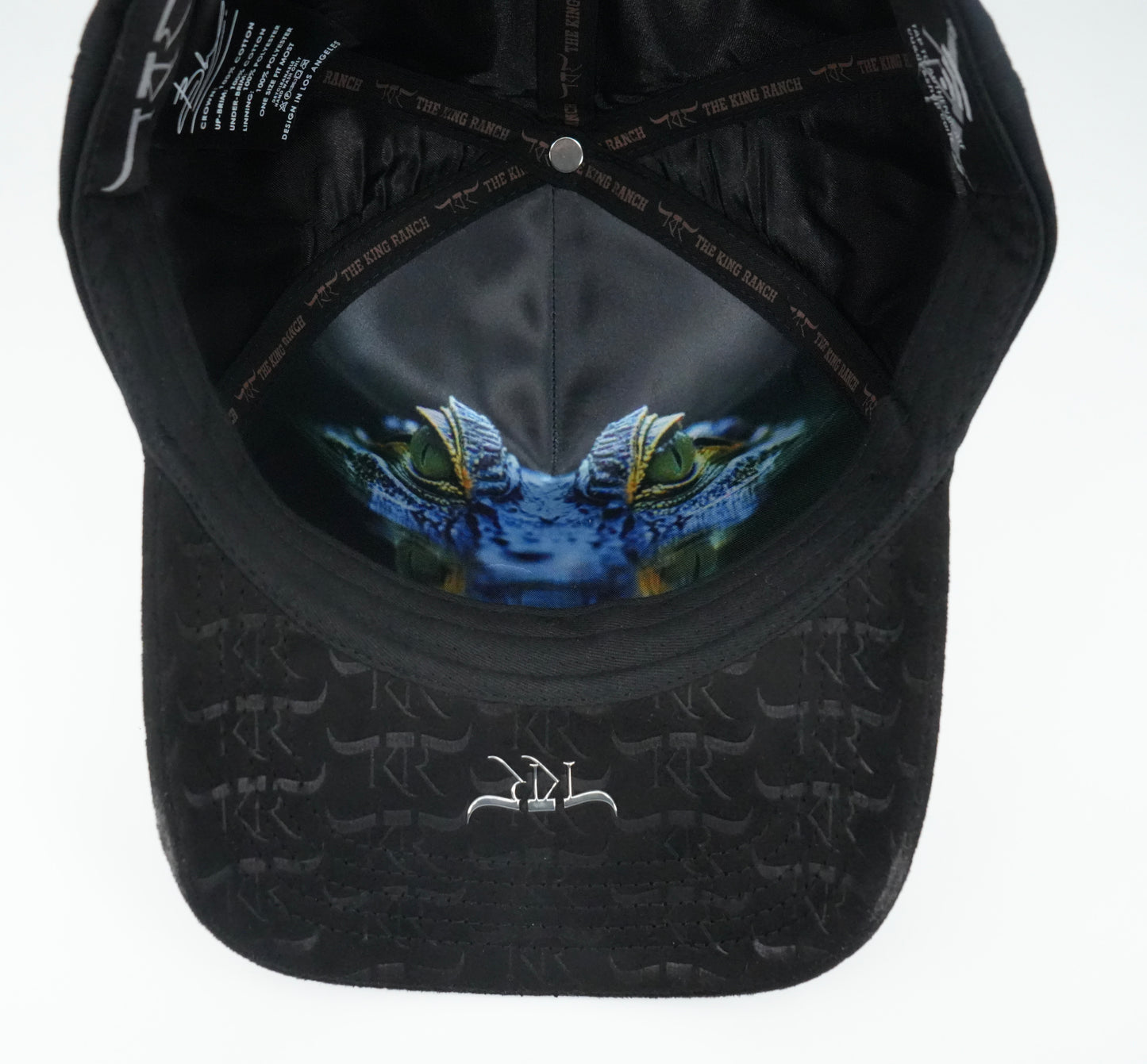 The King Ranch Crocodile Patch Cap - Black