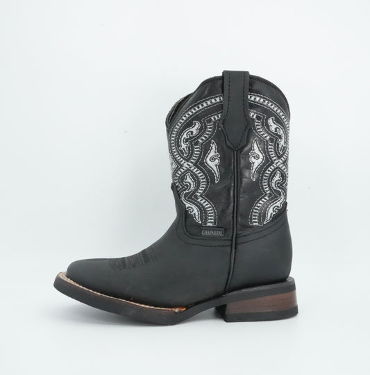 Chaparral Kid’s Crazy Rubber Sole Black Boot
