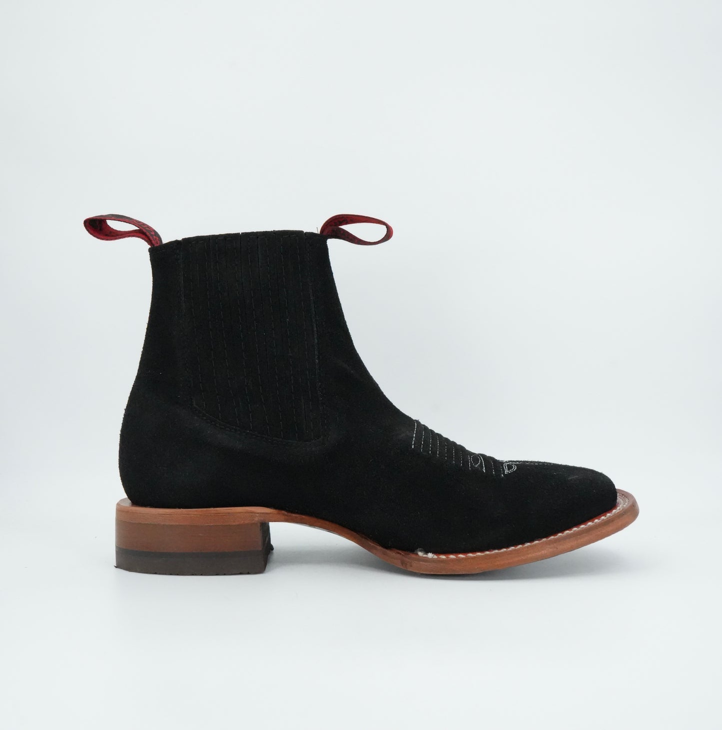 Quincy Men's Black Suede Leather Short Boot