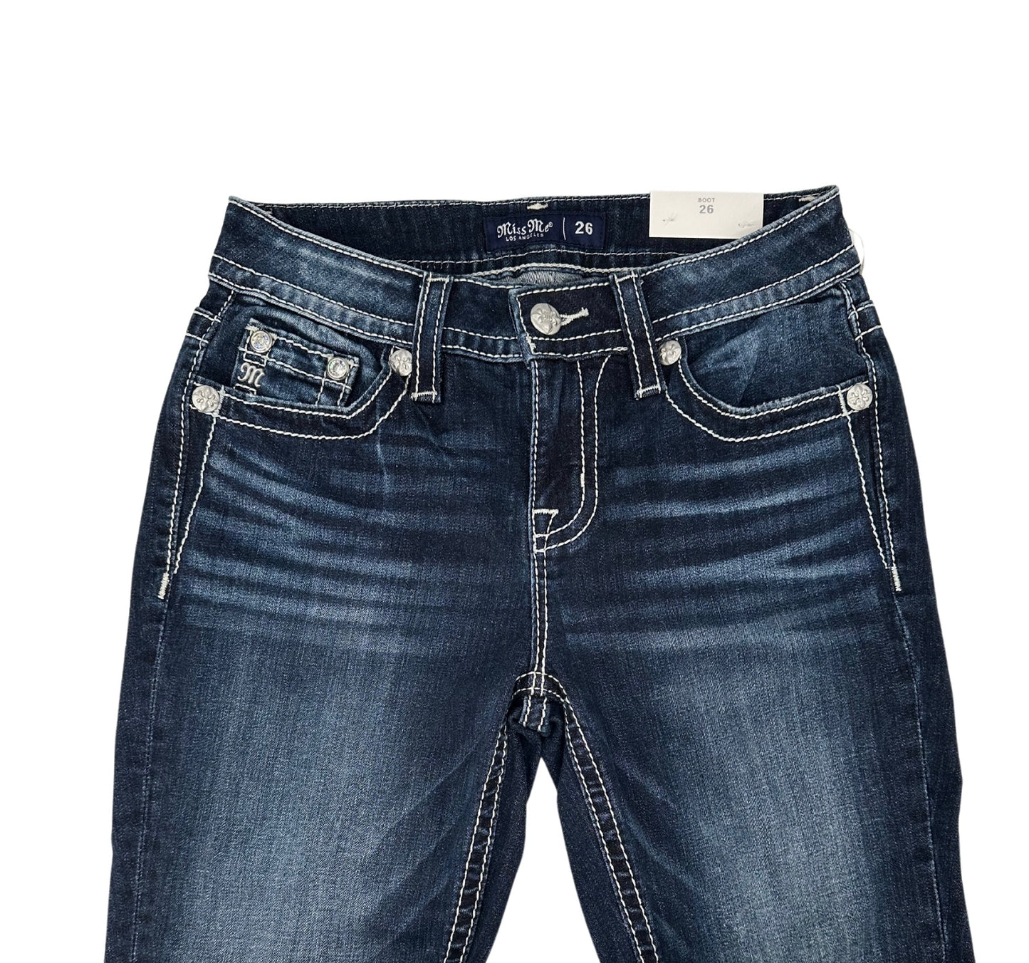 Miss Me Wing-Cross Bootcut Jean
