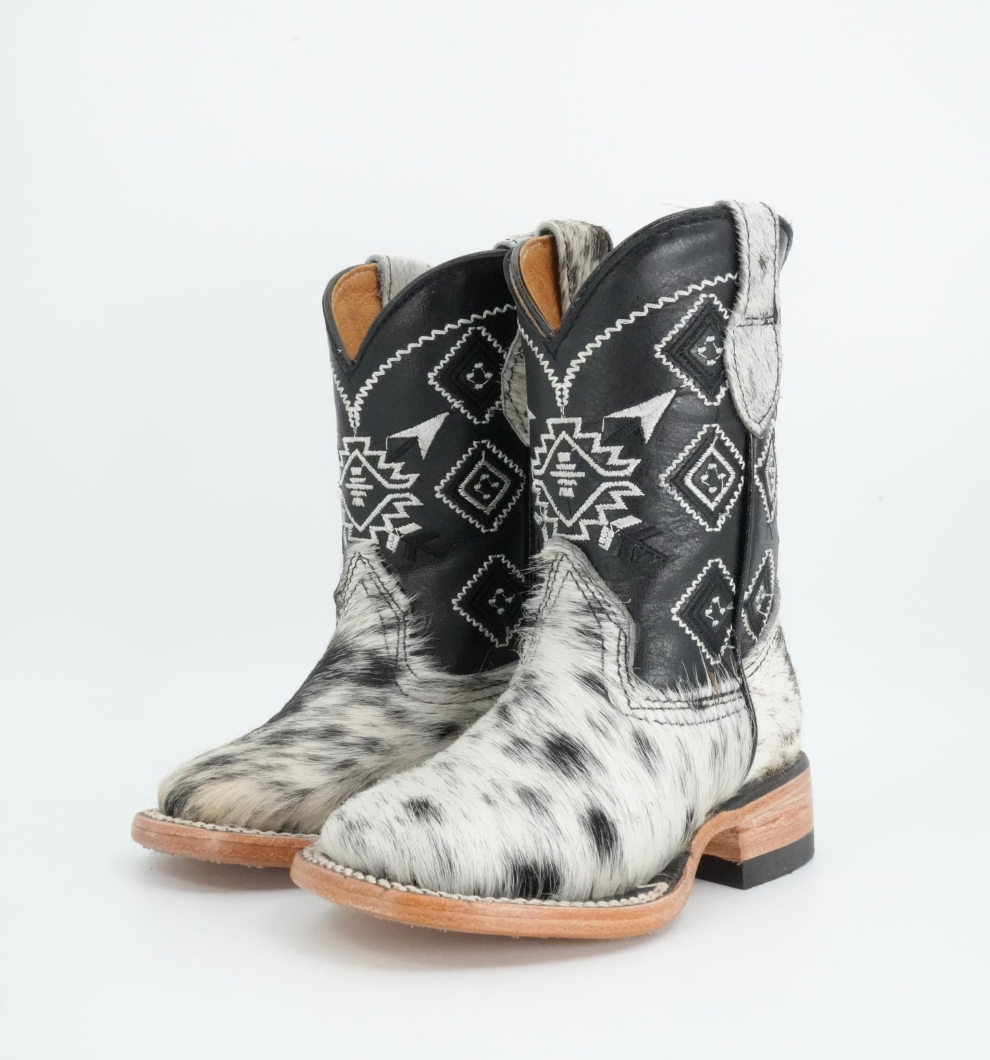 Rock'em Kid's Cow Hair White/Black Boots Size: 8 US / 15 MEX *AS SEEN ON IMAGE*