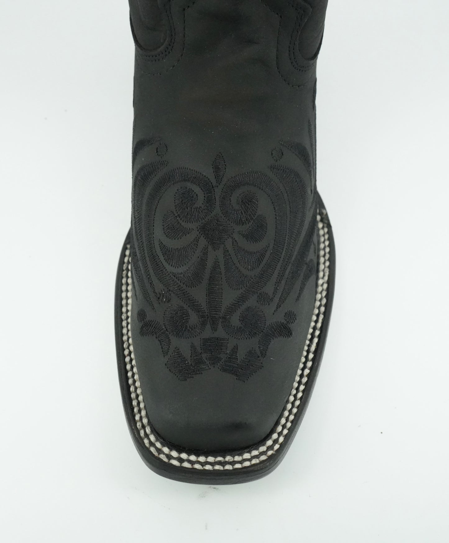 Circle G Women’s Black Crazy Embroidered Semi Square Toe Boot