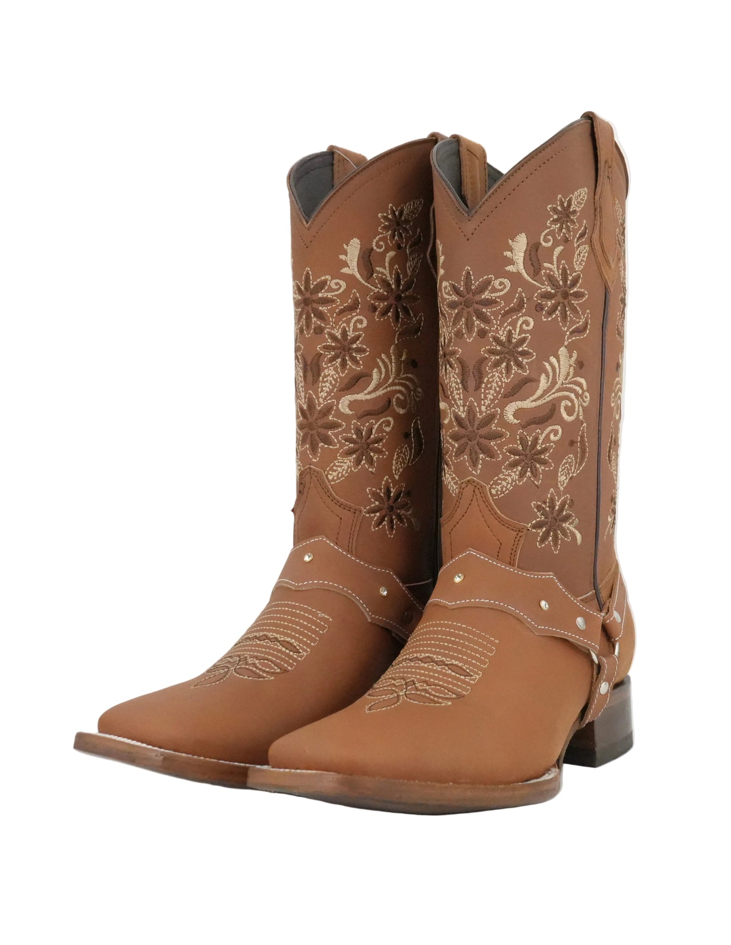 La Sierra Women's Strapped Square Toe Boot - Brown