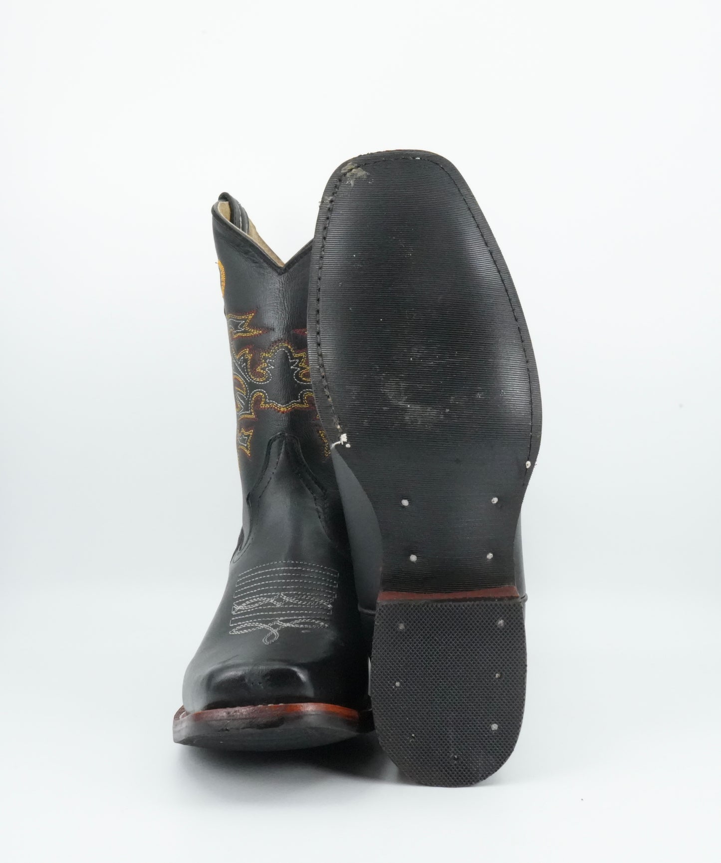 La Sierra Jr’s Leather Black Square Toe Boot