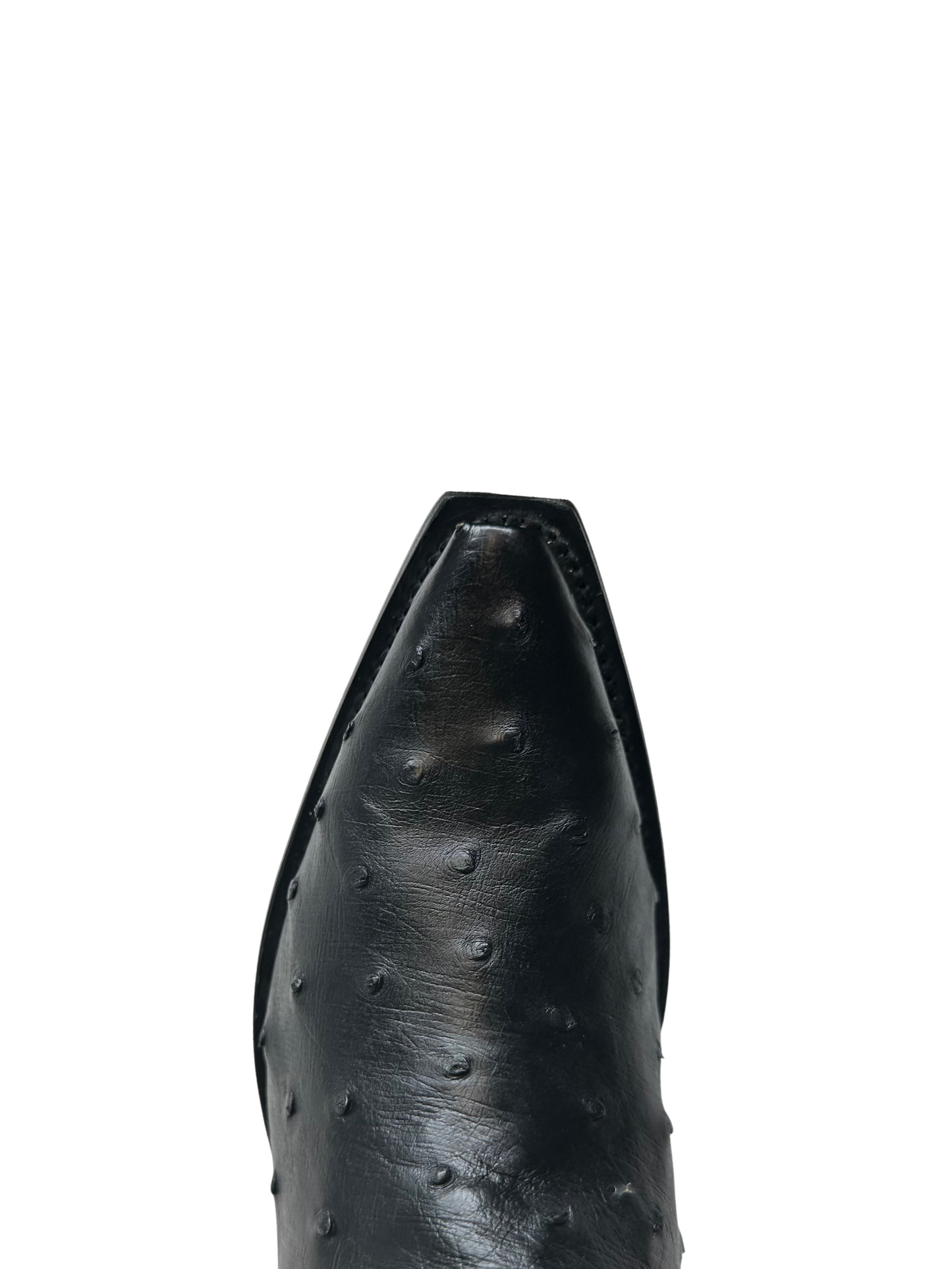 Wild West Black Genuine Ostrich Snip Toe Boot