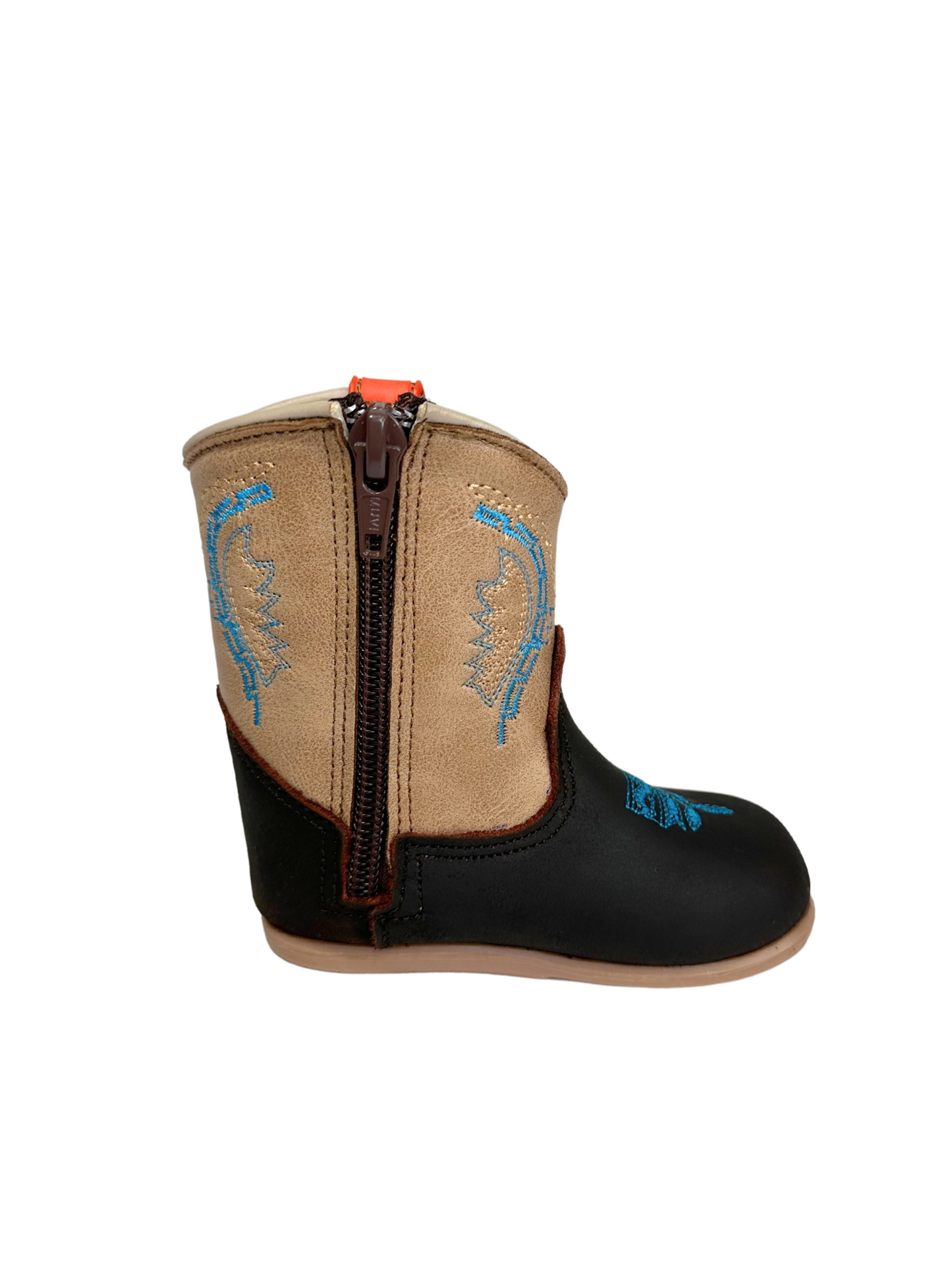 Hooch Toddler's Brown & Blue Stitched Boot